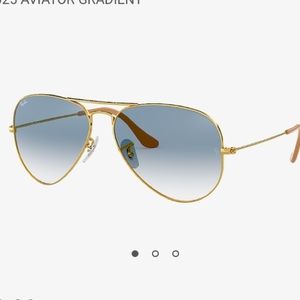 Ray-ban aviators blue/gold